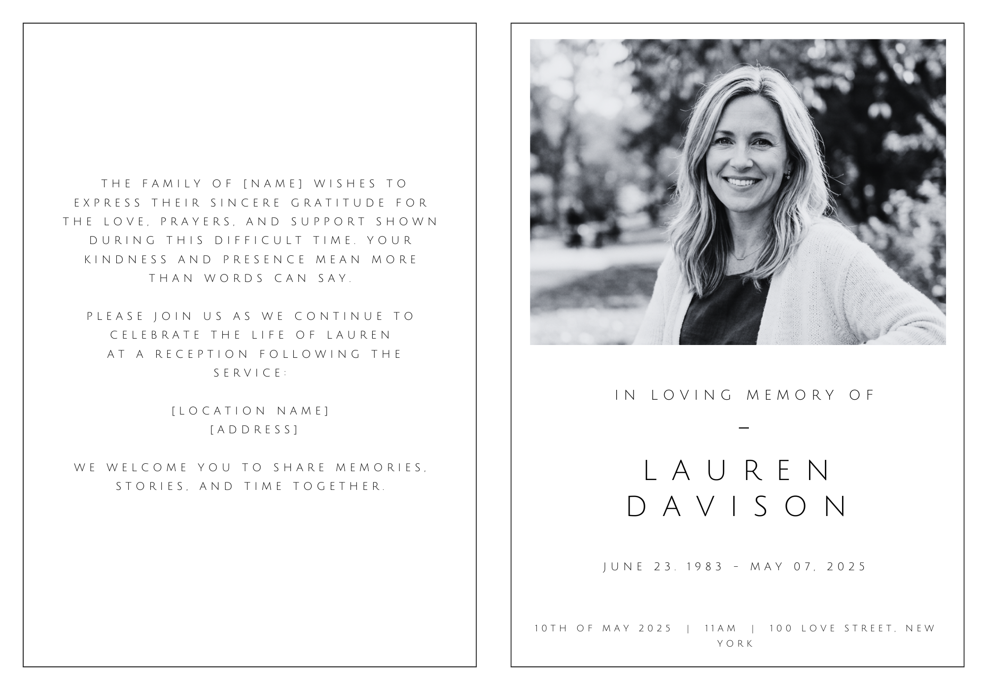 Classic Collection - Funeral Templates