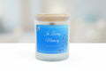Blue Memorial Frosted Glass Candle — "In Loving Memory" 11oz Bereavement Candle