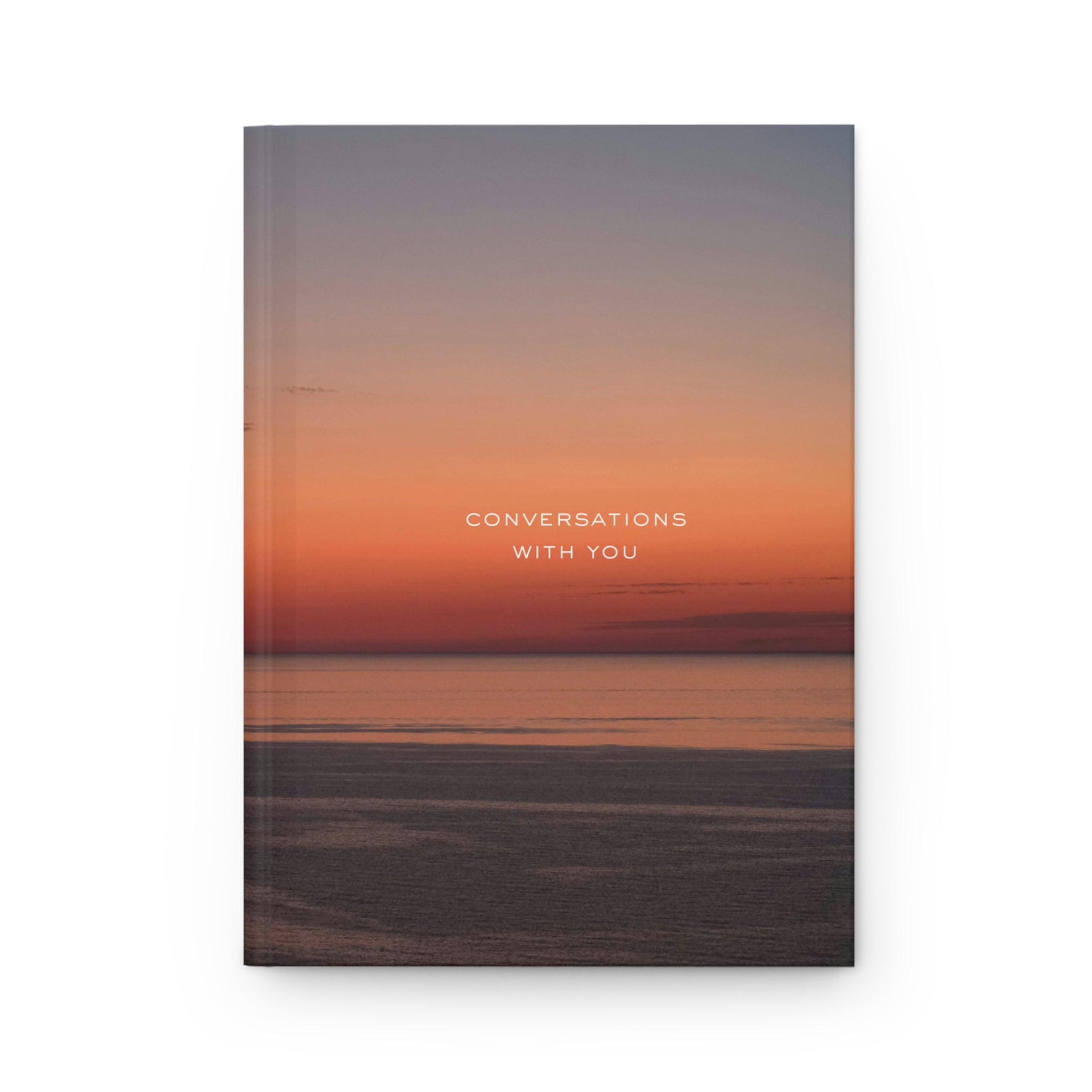 Conversations With You — Hardcover Journal (Sunset Beach Reflection)