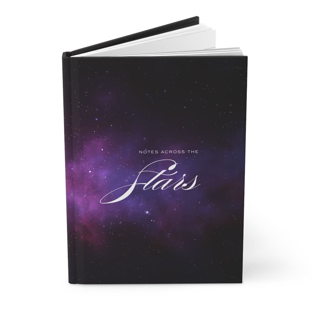 Galaxy Hardcover Journal — "Notes Across the Stars" Matte Notebook