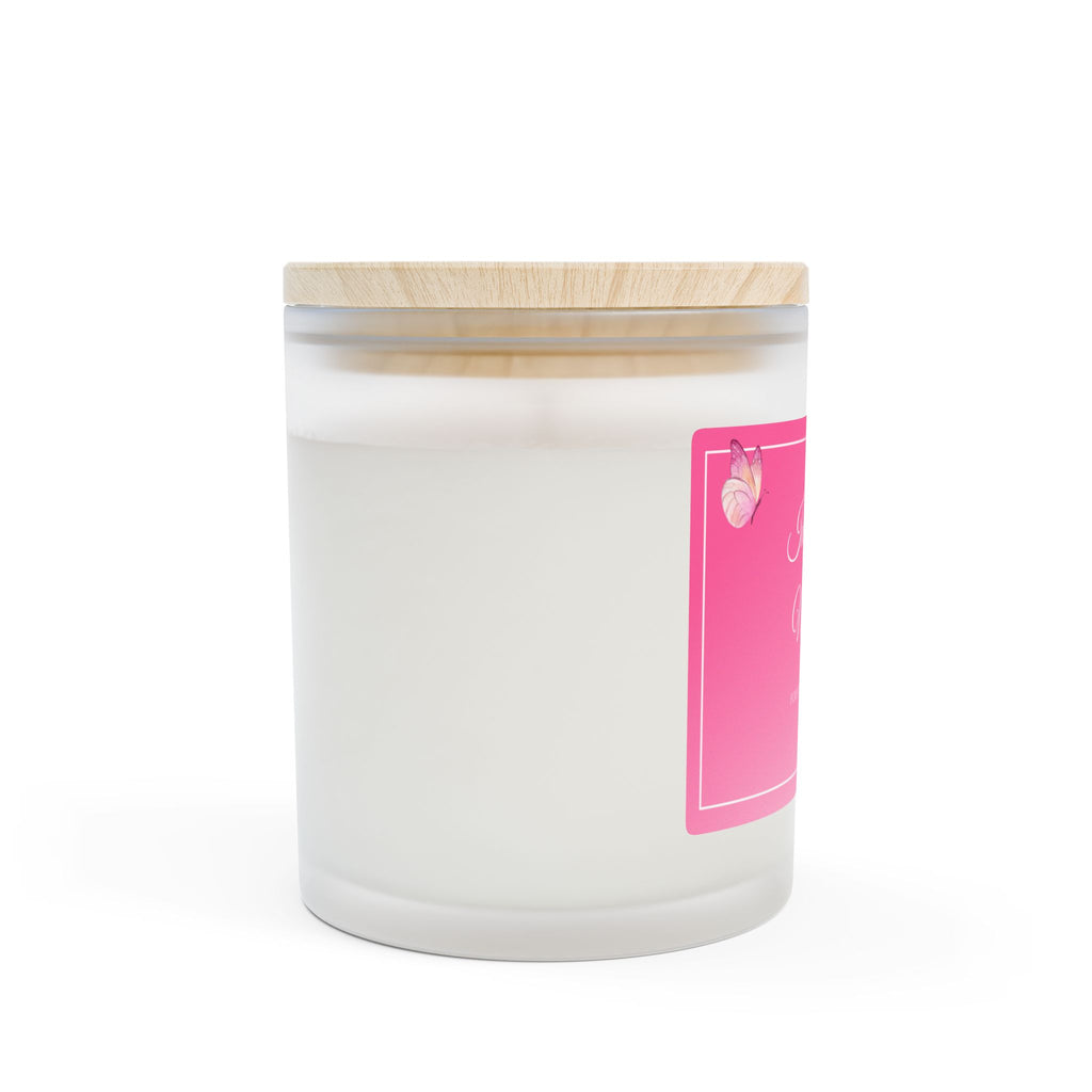 Pink In Loving Memory Frosted Glass Candle – 11oz Memorial Scented Candle