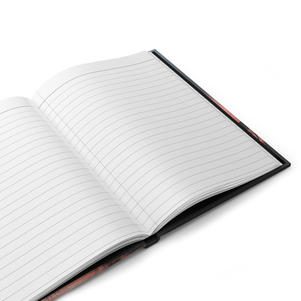 Sunset Reflection Hardcover Journal — "The Hardest Part of Moving On"