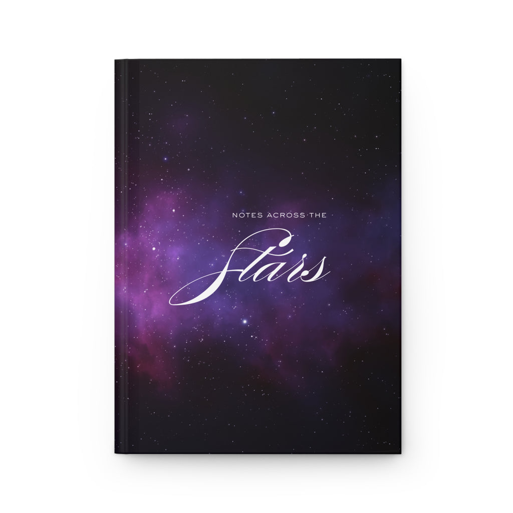 Galaxy Hardcover Journal — "Notes Across the Stars" Matte Notebook