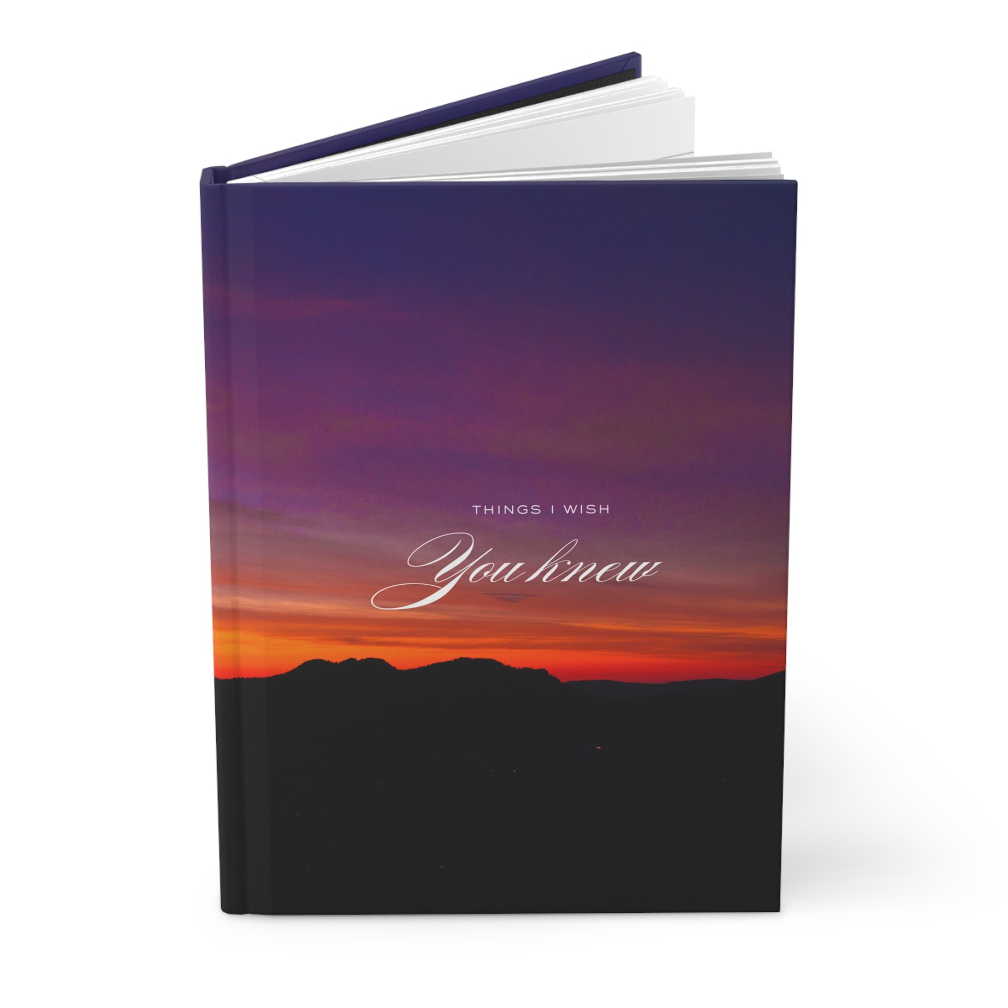 Hardcover Journal — Sunset Mountains "You Knew" Inspirational Notebook