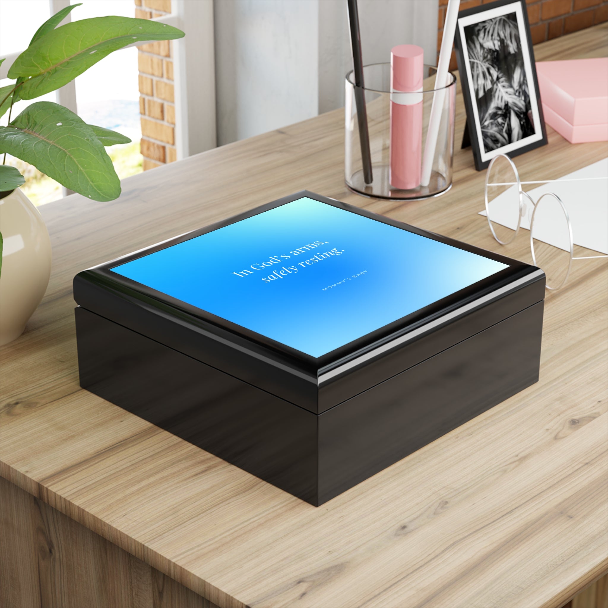 Mommy's Baby Boy — "In God’s Arms, Safely Resting" Memorial Keepsake