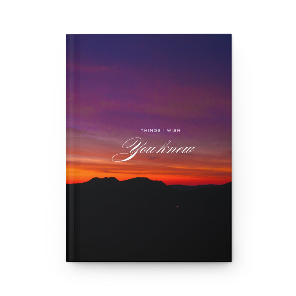 Hardcover Journal — Sunset Mountains "You Knew" Inspirational Notebook