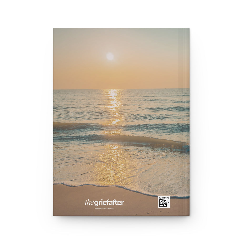 Memory Hardcover Journal — Beach Sunset Keepsake Notebook for Memories & Grief Support