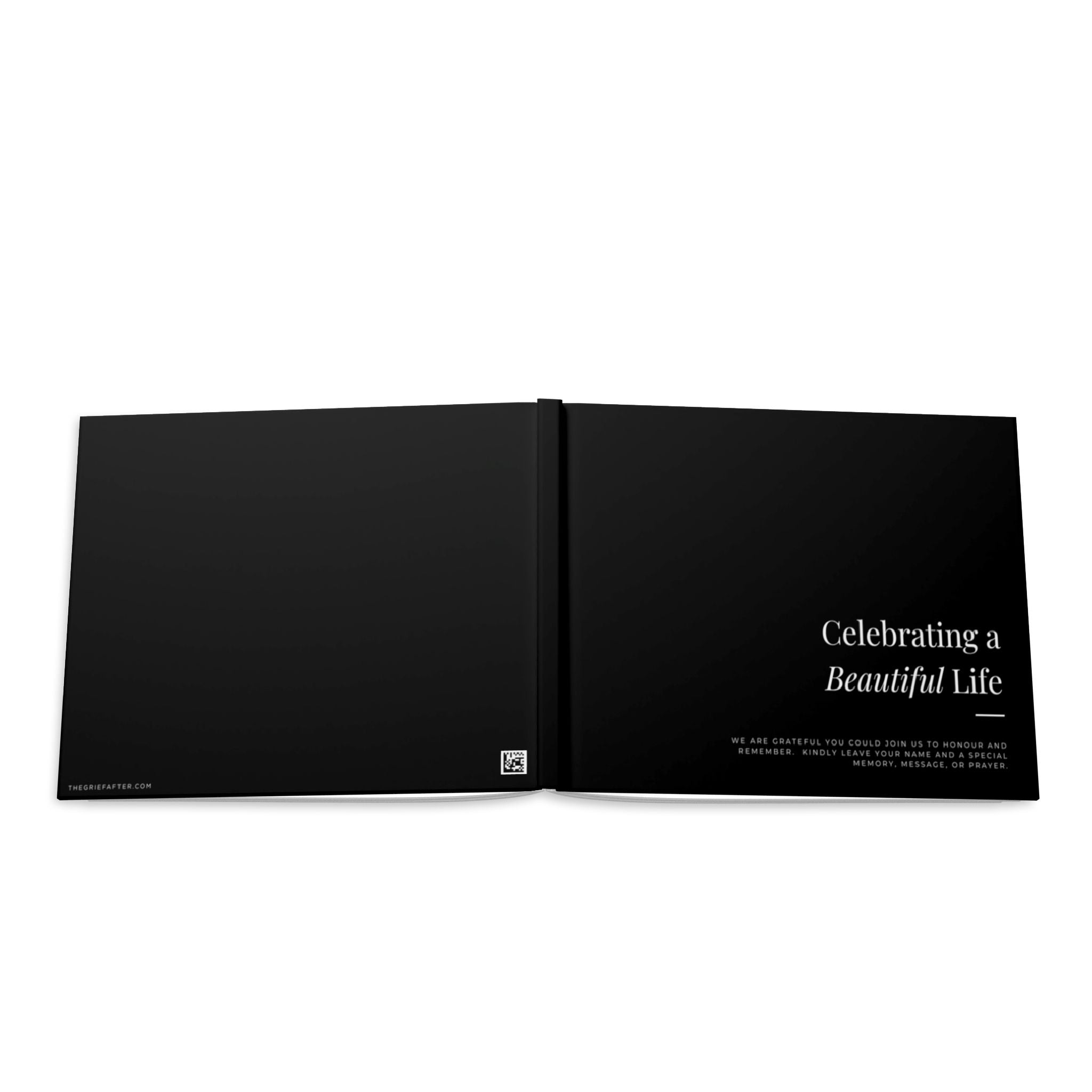 Funeral Guest Book - "Celebrating a Beautiful Life" Memorial Hardcover