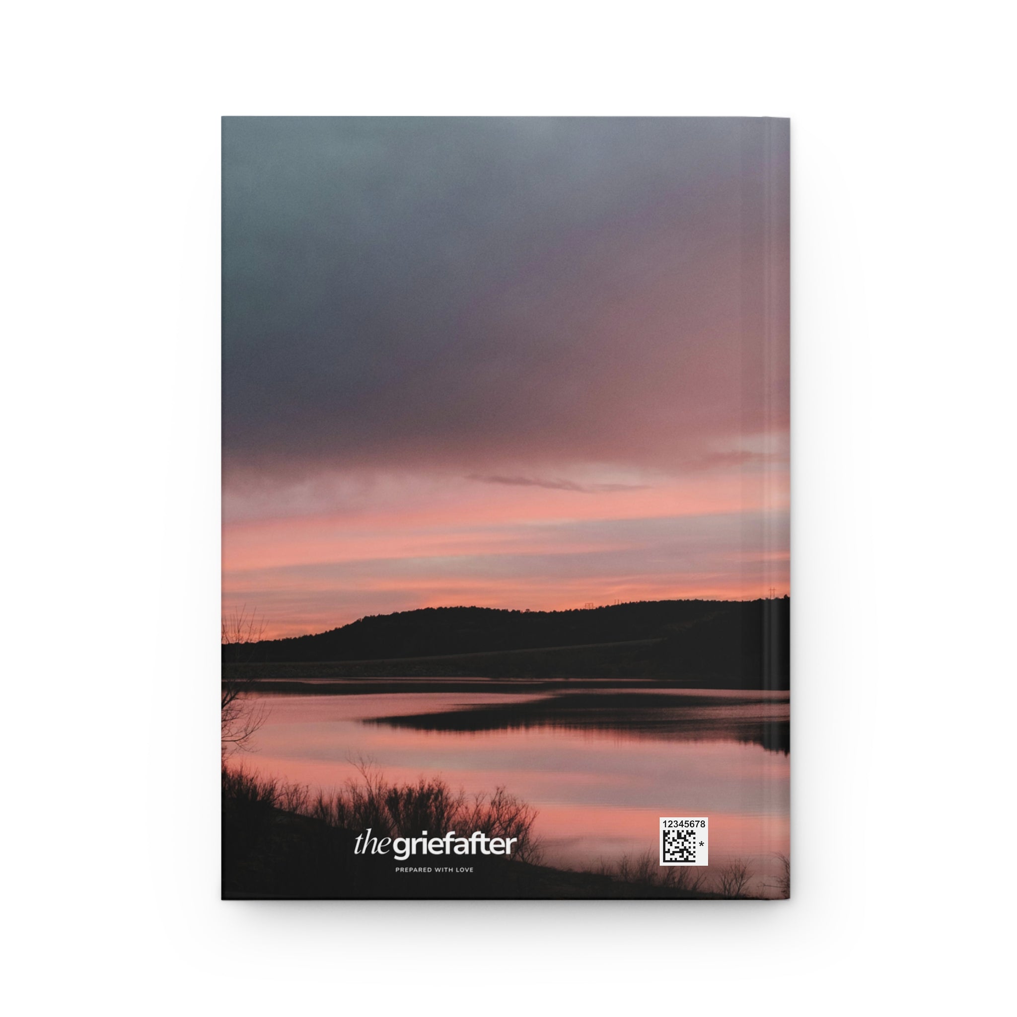 Sunset Reflection Hardcover Journal — "The Hardest Part of Moving On"