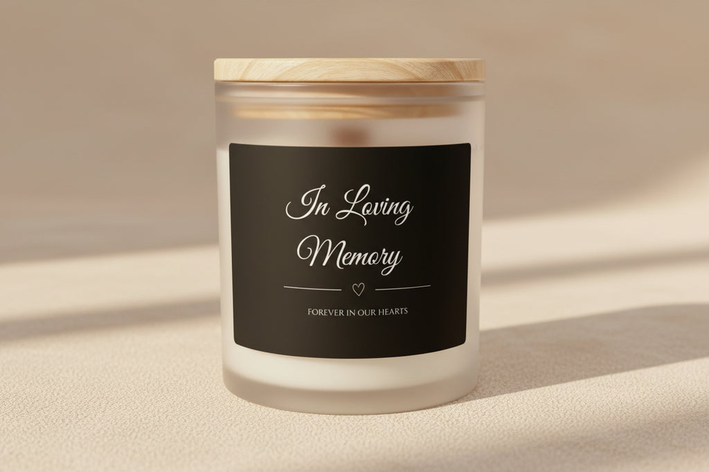 Memorial Frosted Glass Candle — "In Loving Memory" 11oz