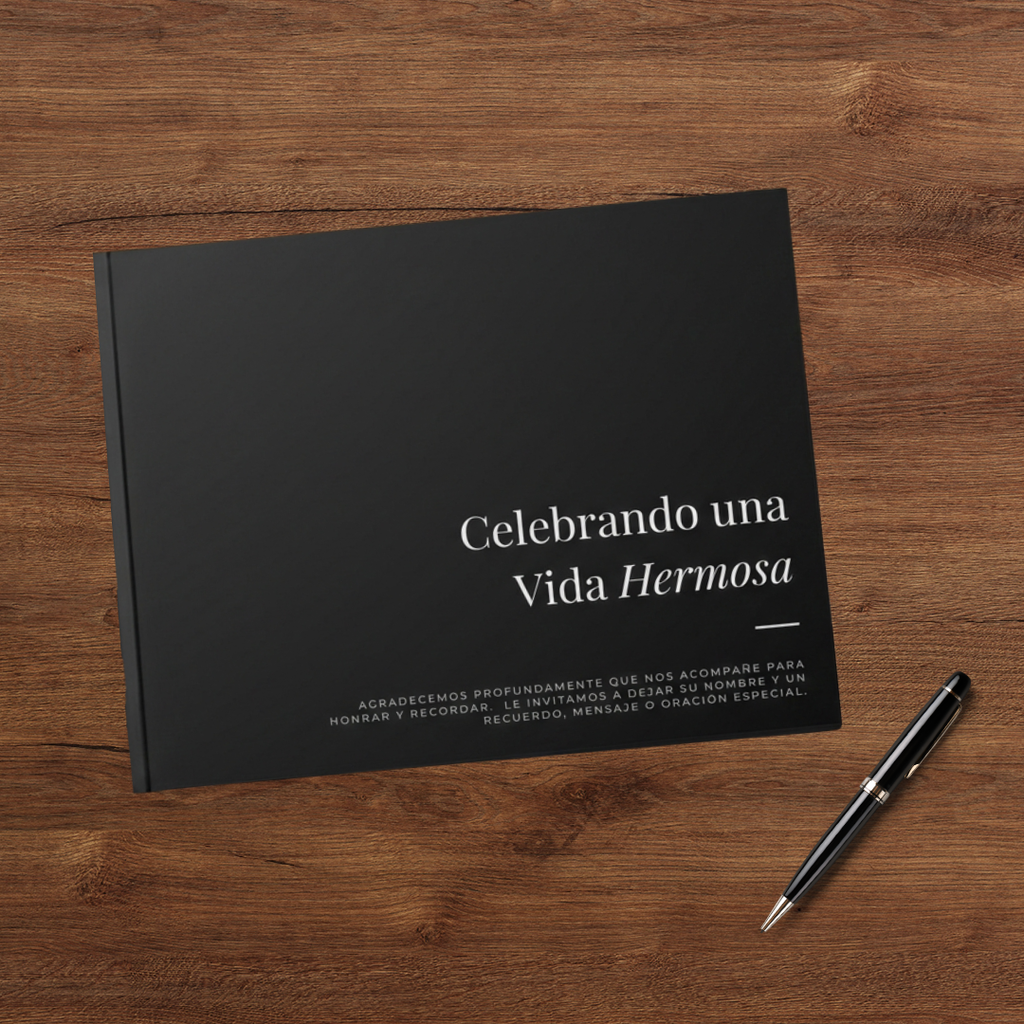 Funeral Book — "Celebrando una Vida Hermosa" Memorial Keepsake
