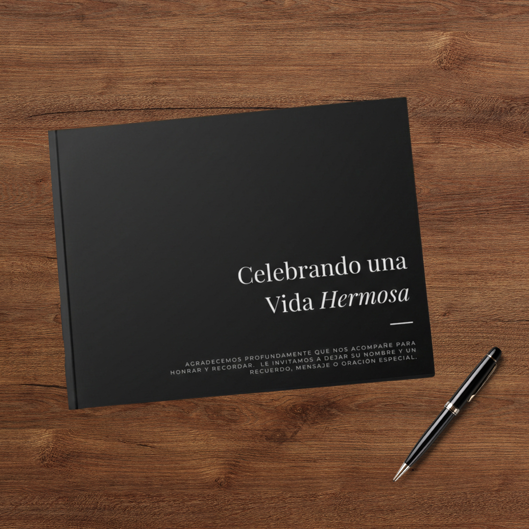 Funeral Book — "Celebrando una Vida Hermosa" Memorial Keepsake