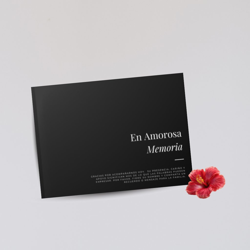 Funeral Book — 'En Amorosa Memoria' Memorial Keepsake