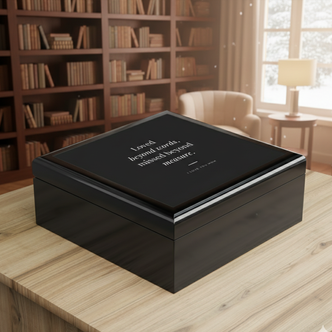 Mom Memorial Keepsake "Loved beyond words, missed beyond measure"