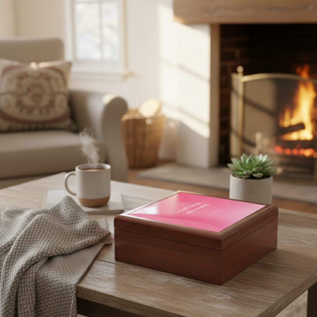 Mommy's Baby Girl - "In God’s Arms, Safely Resting" Keepsake Jewelry Box (Memorial Baby)