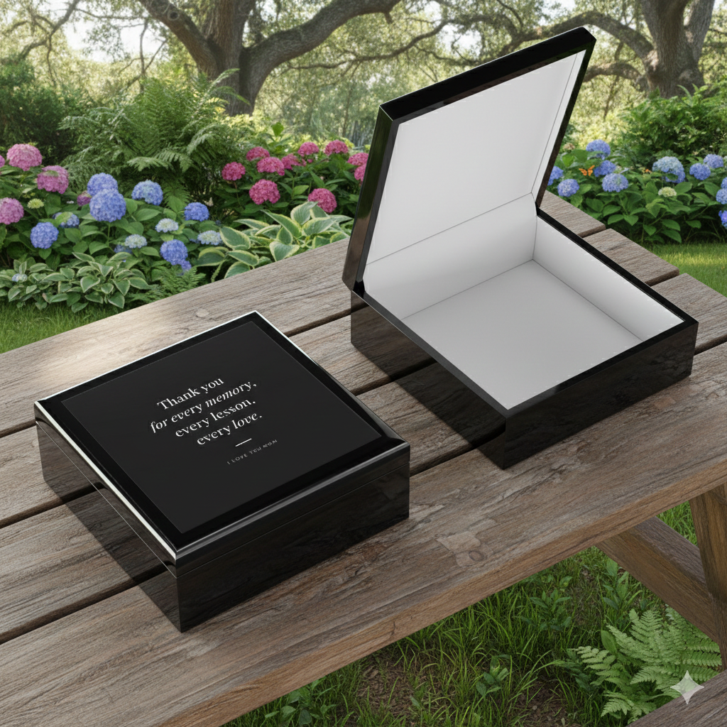 I Love You Mom Keepsake Box — "Thank you for every memory, every lesson, every love"