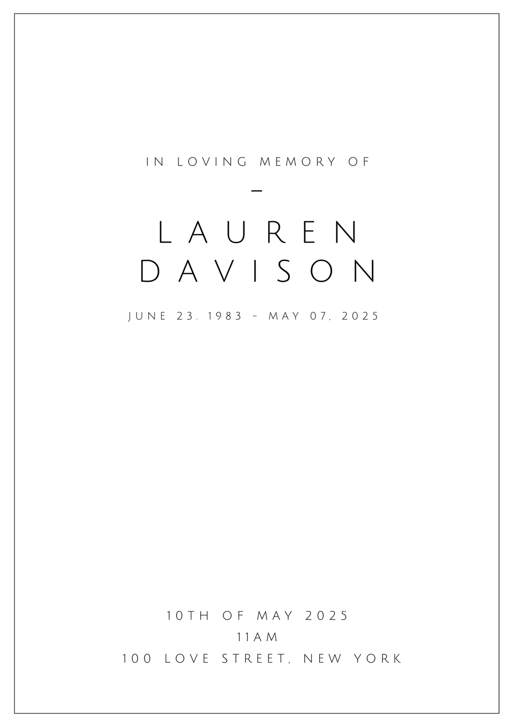 Classic Collection - Funeral Templates