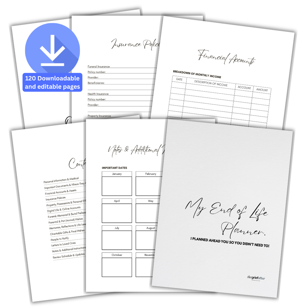 End-of-Life Planner: Downloadable Organize Your Life, Protect Your Loved Ones