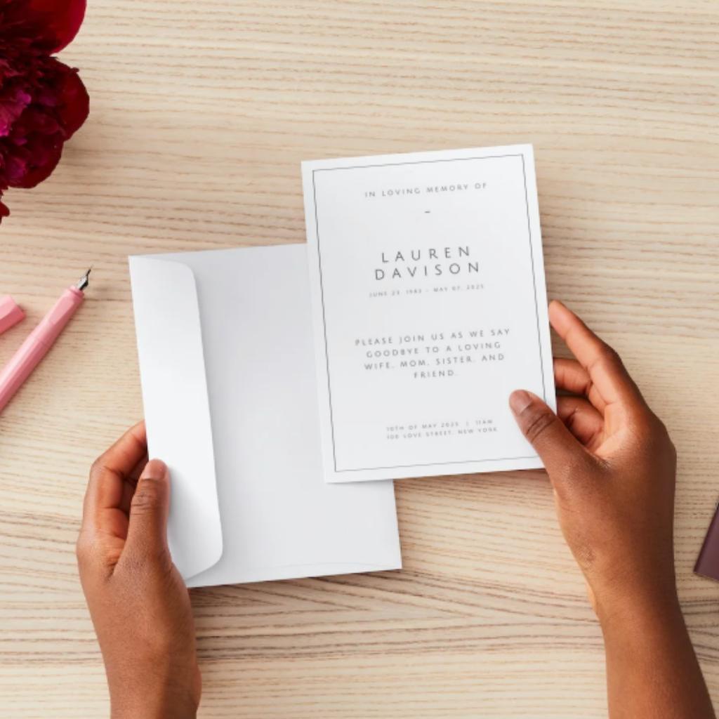 Classic Digital Funeral Invite Template